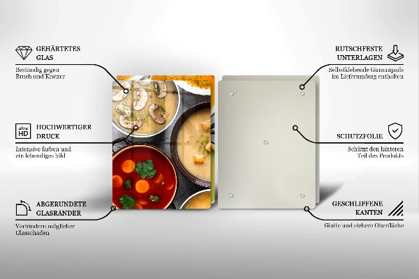 Protector pared cocina Sopas coloridas