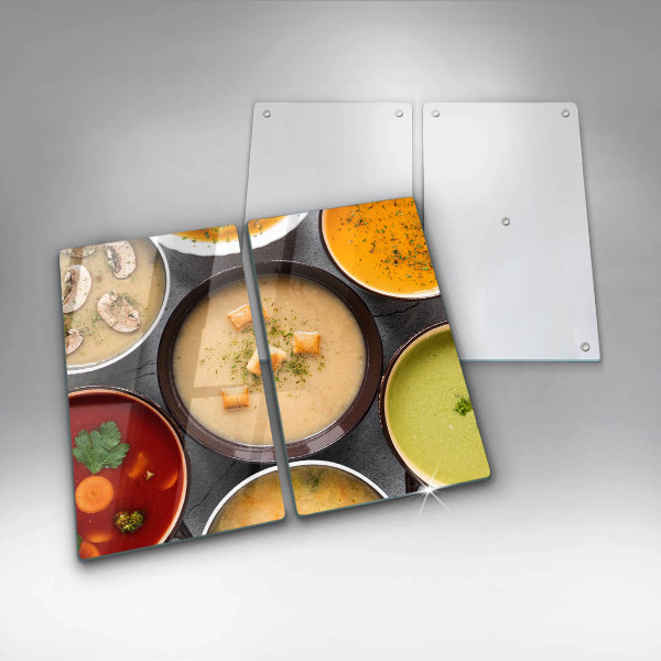 Protector pared cocina Sopas coloridas