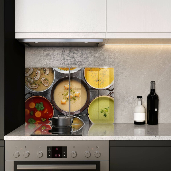 Protector pared cocina Sopas coloridas