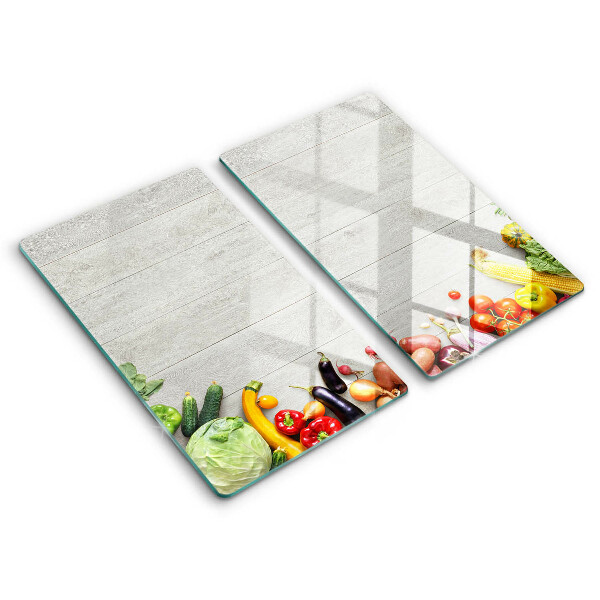 Protector pared cocina Verduras en tablas