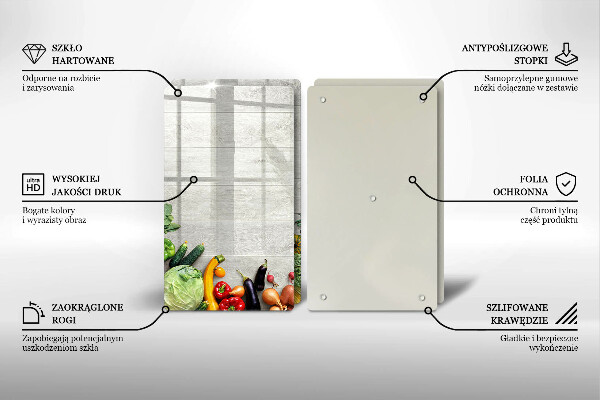 Protector pared cocina Verduras en tablas