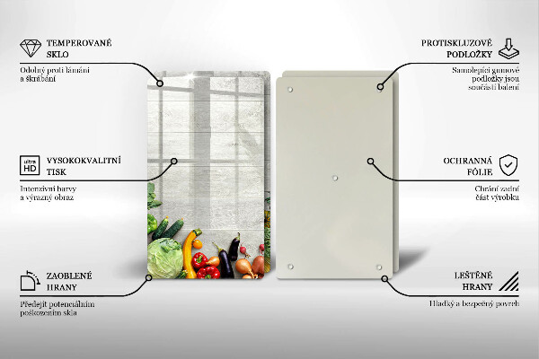 Protector pared cocina Verduras en tablas