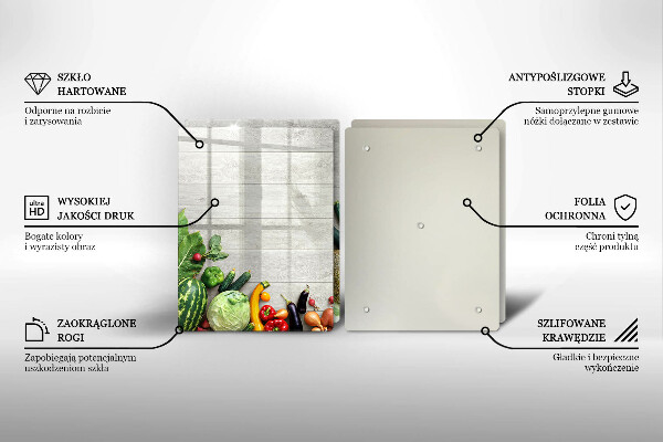 Protector pared cocina Verduras en tablas