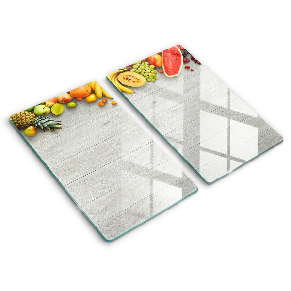 Protector pared cocina Frutas en tablas