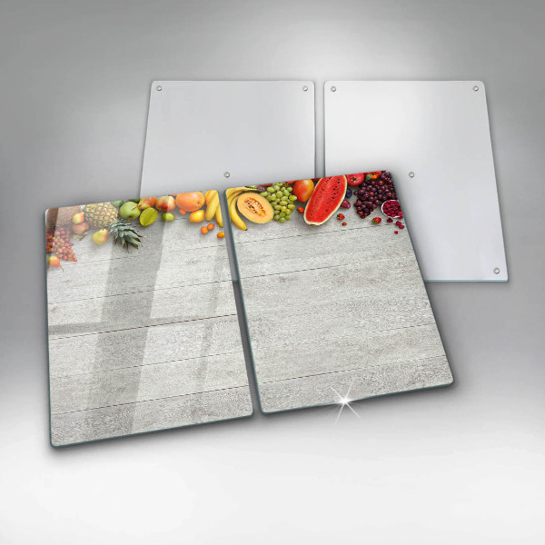 Protector pared cocina Frutas en tablas