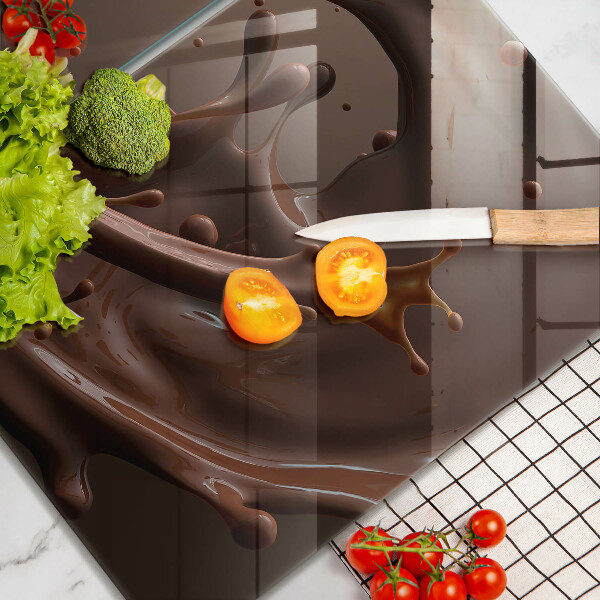 Protector pared cocina Chocolate liquido