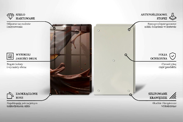 Protector pared cocina Chocolate liquido