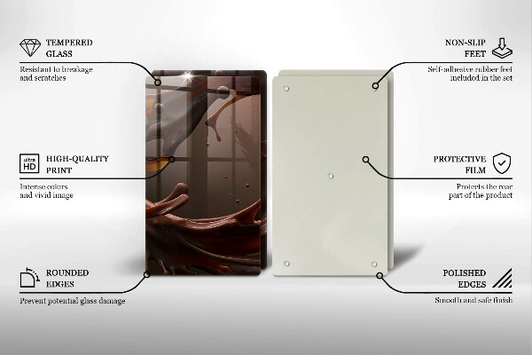 Protector pared cocina Chocolate liquido