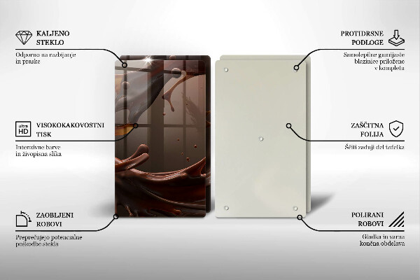 Protector pared cocina Chocolate liquido