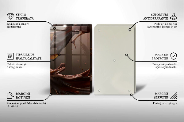 Protector pared cocina Chocolate liquido