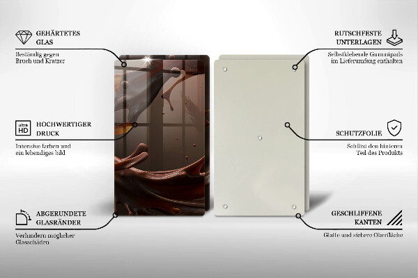 Protector pared cocina Chocolate liquido