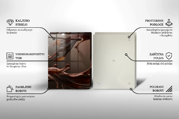 Protector pared cocina Chocolate liquido