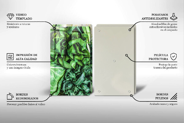 Protector pared cocina Vegetales verdes