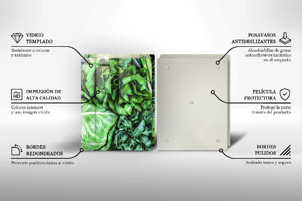 Protector pared cocina Vegetales verdes