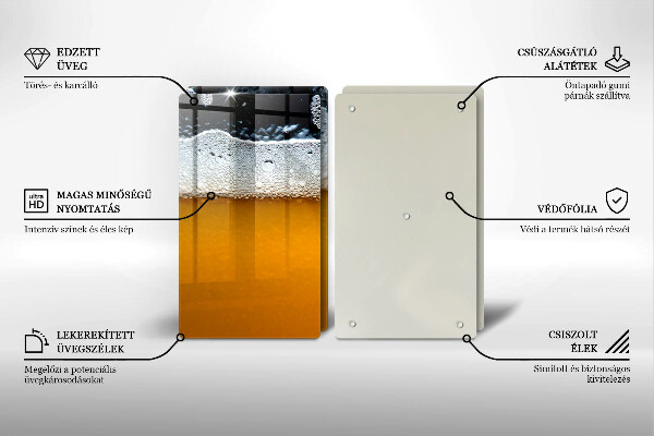 Protector pared cocina Beber espuma de cerveza