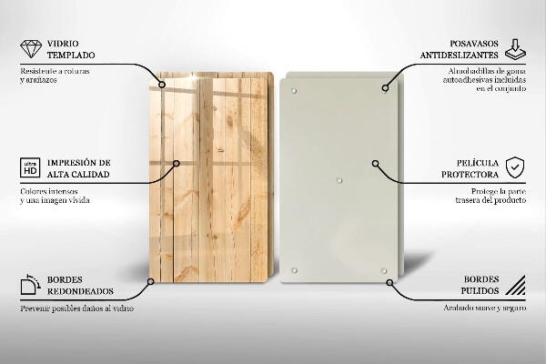 Protector pared cocina Tablas de madera delicadas