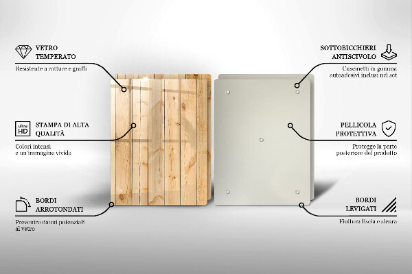 Protector pared cocina Tablas de madera delicadas