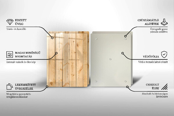 Protector pared cocina Tablas de madera delicadas