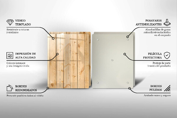 Protector pared cocina Tablas de madera delicadas
