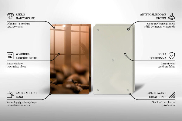 Protector pared cocina Granos de café