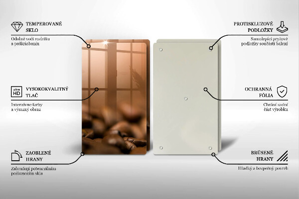 Protector pared cocina Granos de café