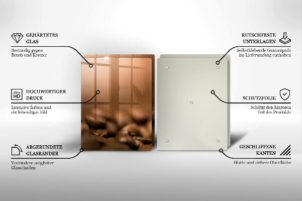 Protector pared cocina Granos de café