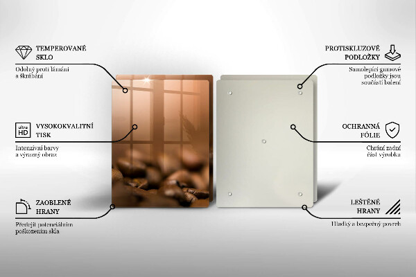 Protector pared cocina Granos de café