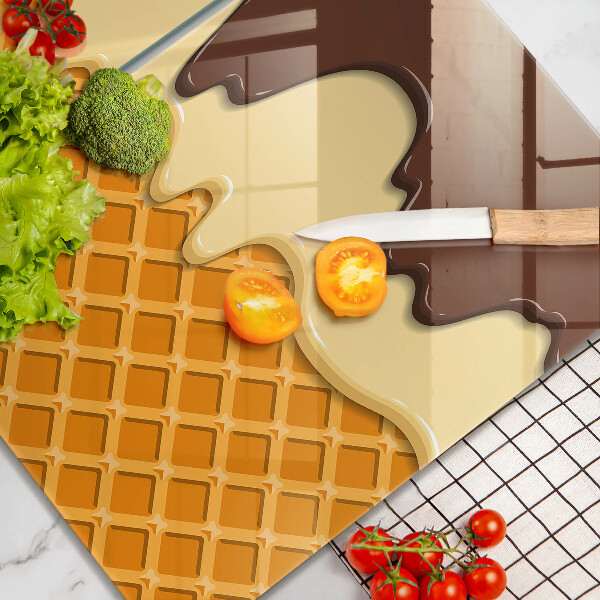 Protector pared cocina Ilustración de cono de helado