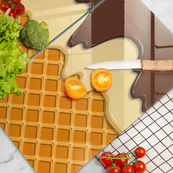 Protector pared cocina Ilustración de cono de helado