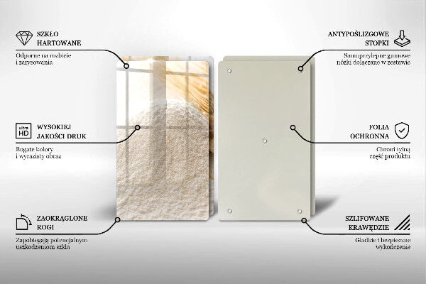 Protector pared cocina Harina y espigas de grano