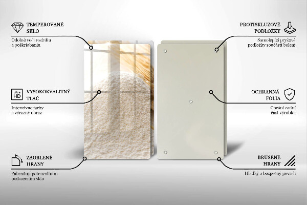 Protector pared cocina Harina y espigas de grano