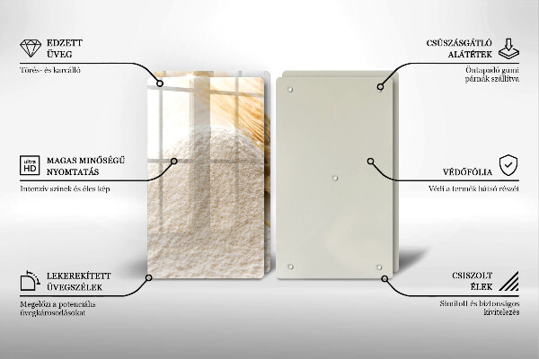 Protector pared cocina Harina y espigas de grano