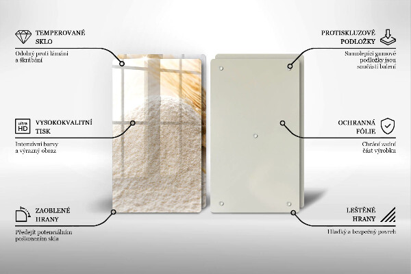 Protector pared cocina Harina y espigas de grano