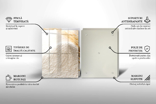 Protector pared cocina Harina y espigas de grano