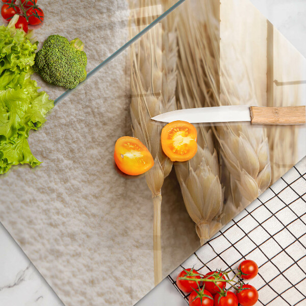 Protector pared cocina Harina y espigas de grano