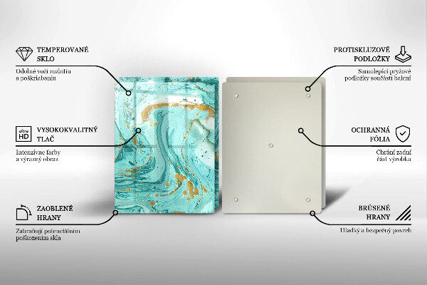 Protector pared cocina Abstracción azul