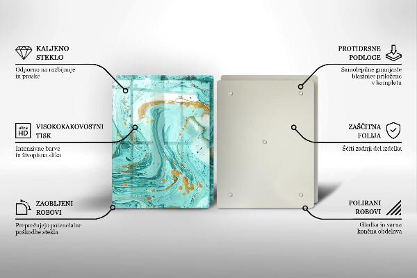 Protector pared cocina Abstracción azul