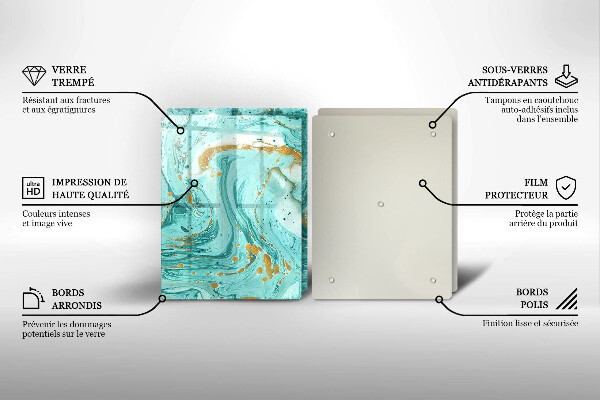 Protector pared cocina Abstracción azul