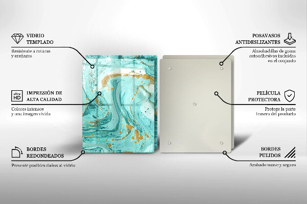 Protector pared cocina Abstracción azul