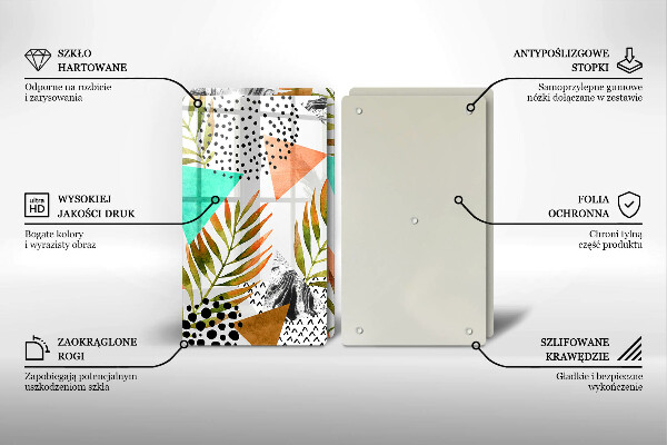 Protector pared cocina Patrón de hojas boho