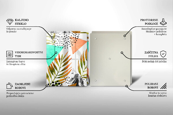 Protector pared cocina Patrón de hojas boho