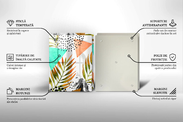 Protector pared cocina Patrón de hojas boho