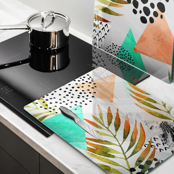 Protector pared cocina Patrón de hojas boho