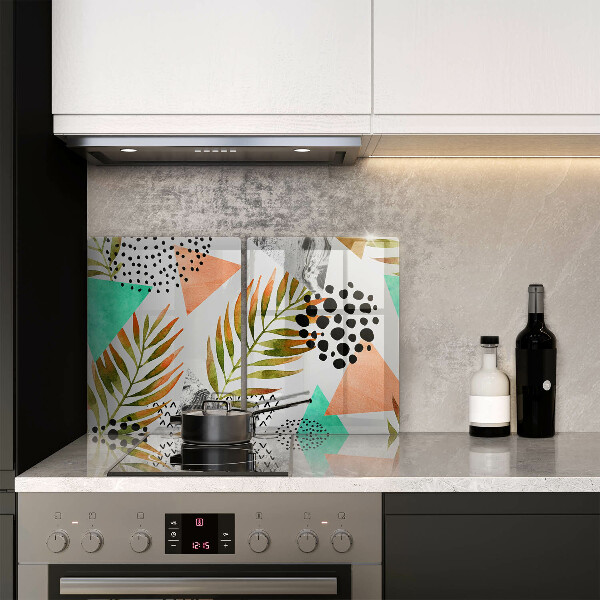 Protector pared cocina Patrón de hojas boho
