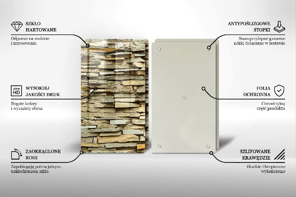 Protector pared cocina Piedras decorativas