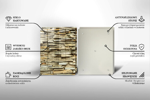 Protector pared cocina Piedras decorativas