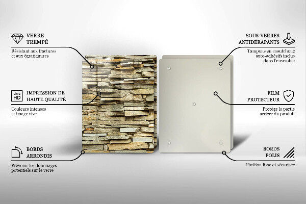 Protector pared cocina Piedras decorativas