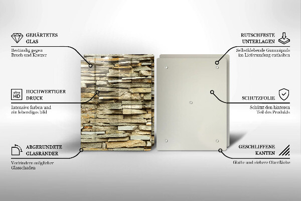 Protector pared cocina Piedras decorativas