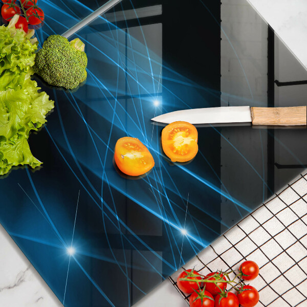 Protector pared cocina Humo azul abstracto