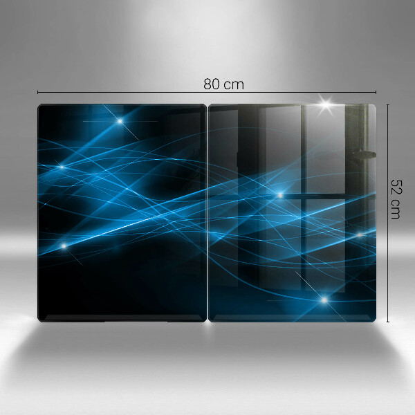 Protector pared cocina Humo azul abstracto